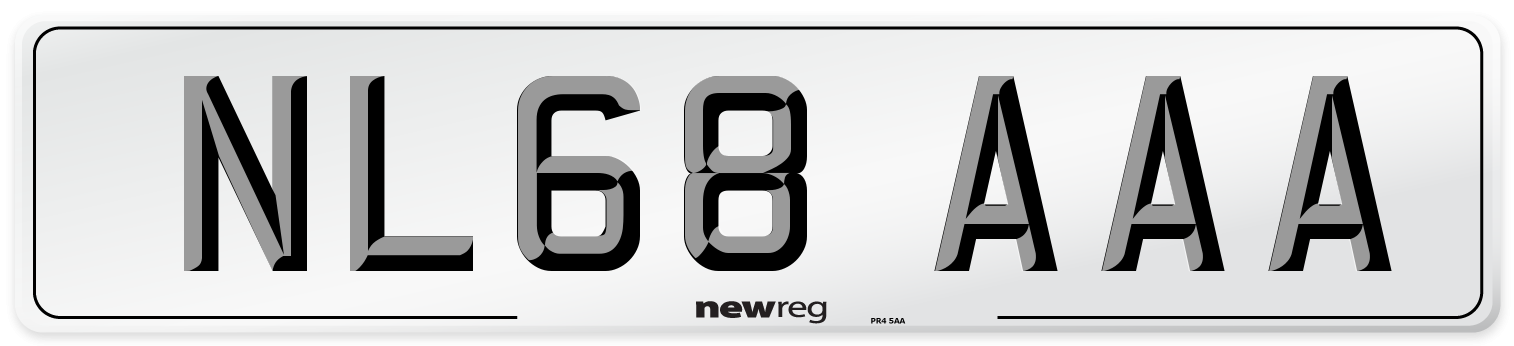 NL68 AAA Number Plate from New Reg